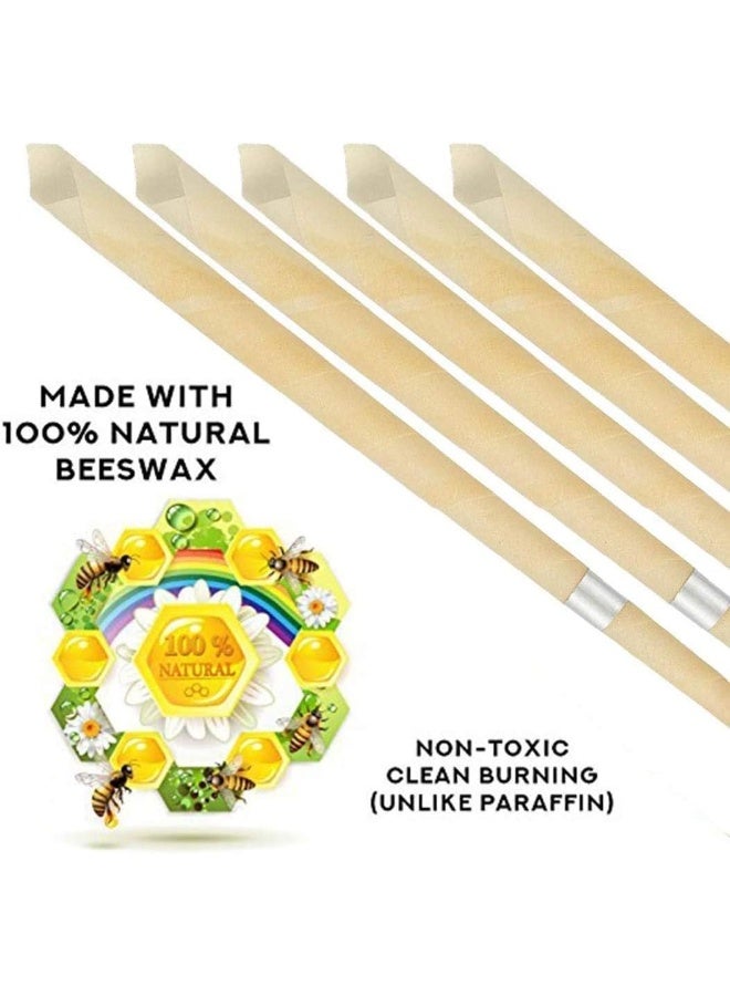 Generic Ear Candles - 12 Pcs Organic Scented 100% Natural Beeswax Hopi Ear Candles with 12 Protective Disk and Cotton Swab for Blocked Ears, Aromatherapy, Improves Sleep, Relaxes Nerves  - Image 5