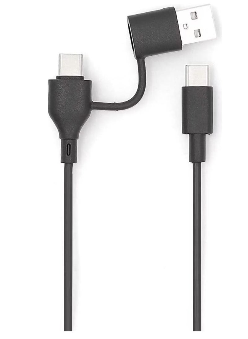 Haysenser USB 3.2 Gen2 Cable – Type-C to Type-C & USB-A 0.5M – 60W PD Fast Charging Data Cable – 10Gbps Transfer – 4K@30Hz – Mobile Charging, Power Bank, Gaming & Data Sync – Black - Image 1