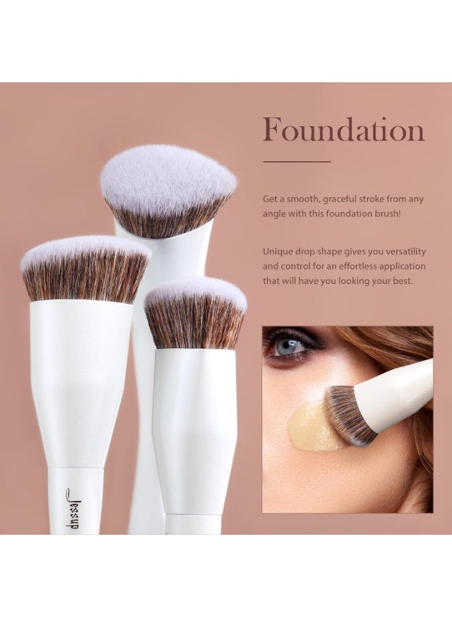 Jessup Make up Brushes 4pcs Face Makeup Brushes Set for Foundation Concealer Blush Contour Powder Highlighter, Pearl White T344 - Image 4