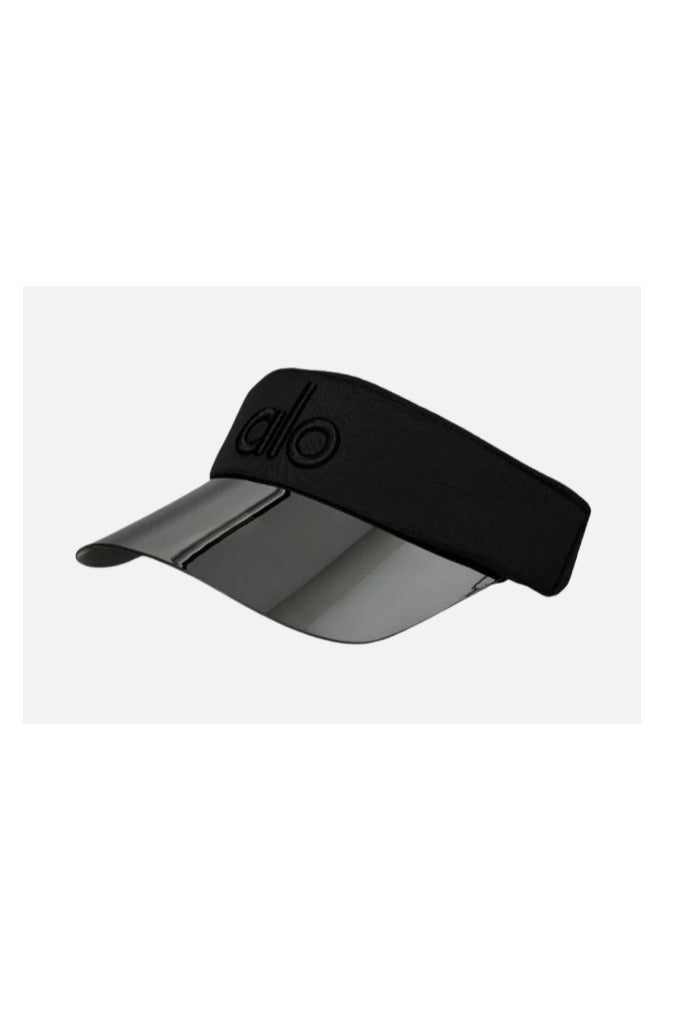 alo Women's Embroidered Sun Sports Visor Caps Empty Top Adjustable Ball Caps - Image 2