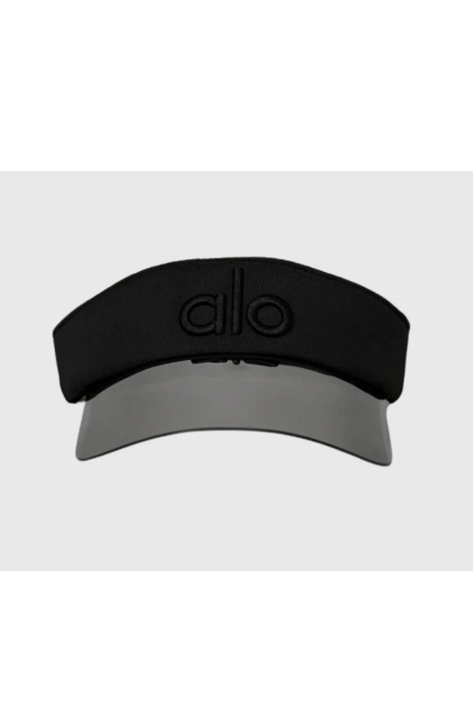 alo Women's Embroidered Sun Sports Visor Caps Empty Top Adjustable Ball Caps - Image 1