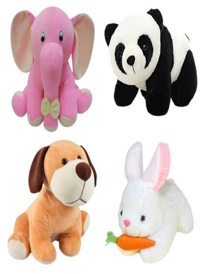 Future Shop Pack of 4 Elegant Soft Toys - Adorable Appu, Dog, Panda & Rabbit Plushies for Kids Set for Birthdays and Holidays - Image 1