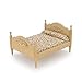 Cutemini Miniature Furniture Dollhouse Wooden Fabric Bed with Mattress Pillow 1 12 Scale Furniture Dollhouse Decoration Accessories Wood - Image 2