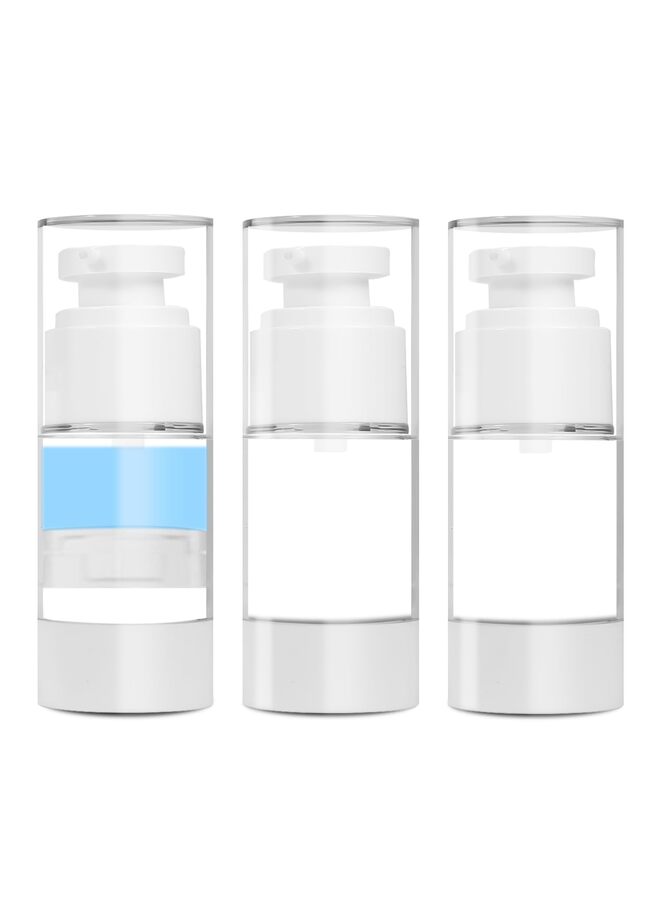3PCS Airless Pump Bottle Lotion Dispenser Travel Size Pump Bottles15ML - Image 1