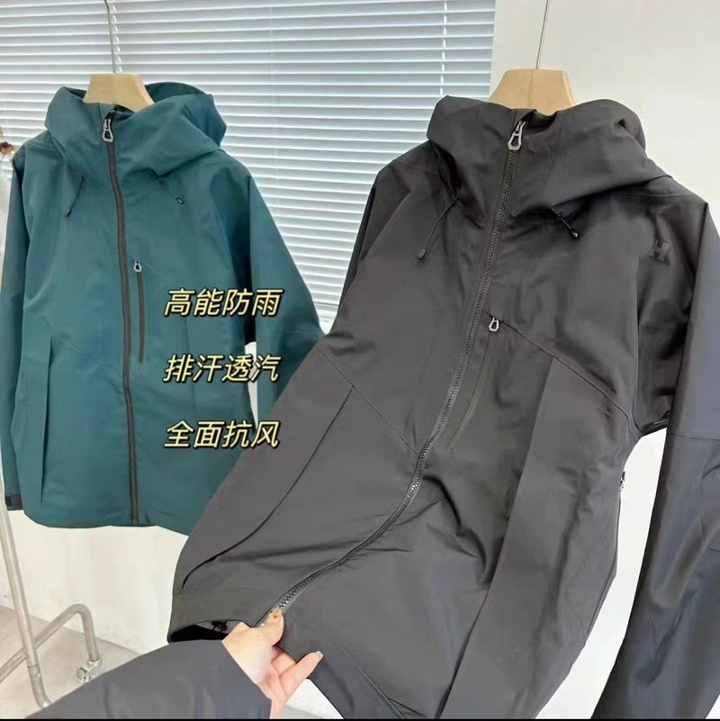 New Single-Layer Jacket For Men And Women Windproof Waterproof Three-Layer Adhesive Jacket Outdoor Hooded Jacket