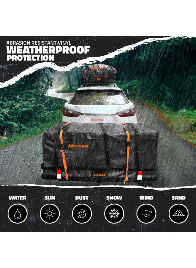 Mockins Mockins 60"x20"x6" Folding Trailer Hitch Cargo Carrier & 16 Cu.Ft. Waterproof Tow Hitch Cargo Carrier Bag | 500Lbs Capacity Hitch Mount Cargo Carrier Set with Cargo Hitch Carrier Bag & Accessories - Image 4