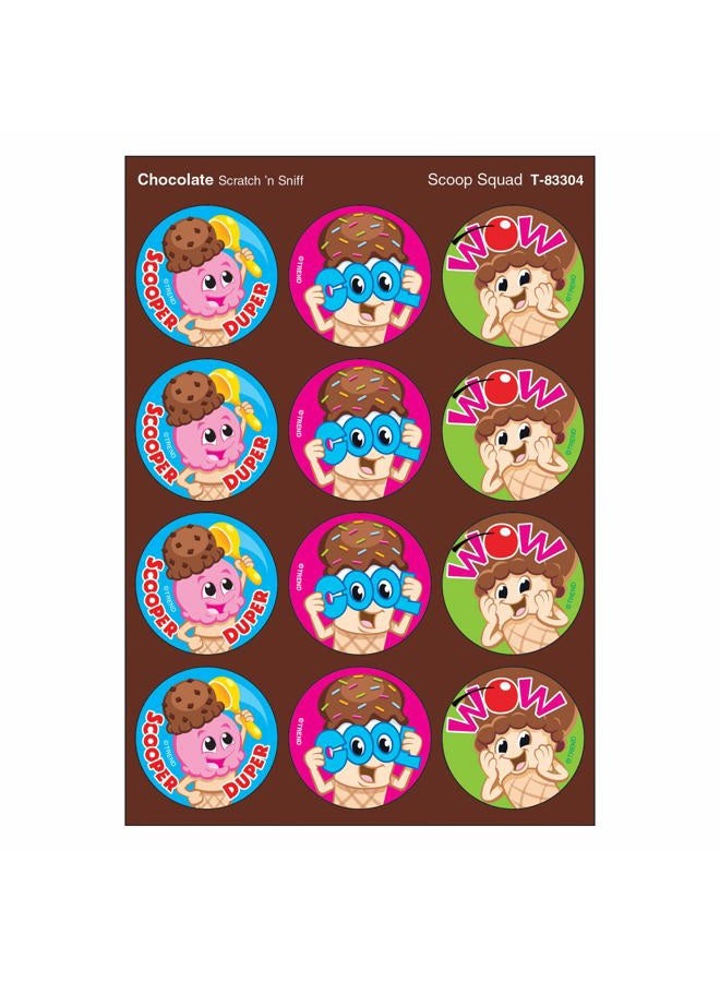 TREND enterprises, Inc. Scoop Squad/Chocolate Stinky Stickers, 48 Count 1.25" T-83304 1 - Image 1