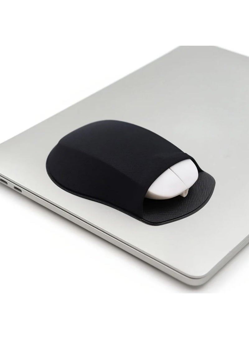 1 pcs Universal Stick On Mouse Pouch with Reusable Adhesive Slim Holder for Laptop Storage Bag Elastic Cable Organizer Cover Hard Sticker Pad - Image 2