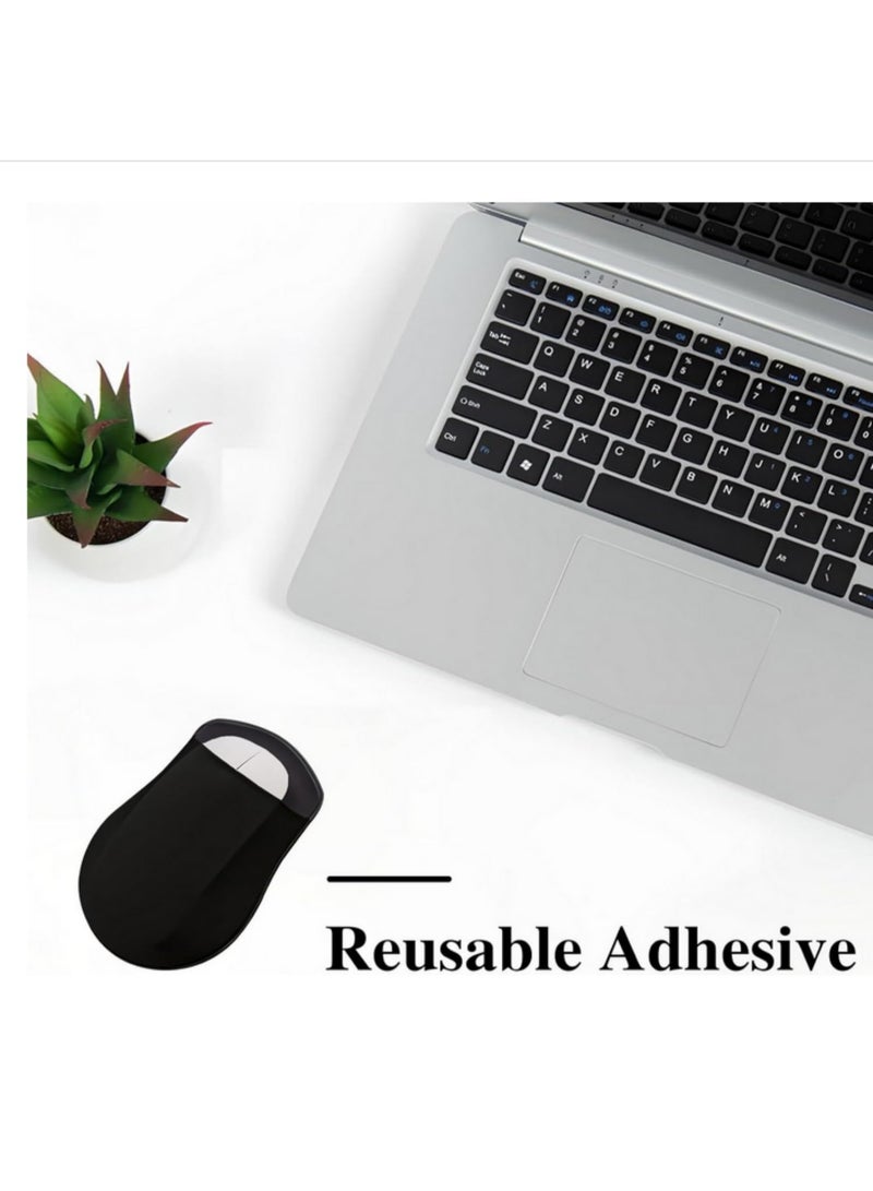 1 pcs Universal Stick On Mouse Pouch with Reusable Adhesive Slim Holder for Laptop Storage Bag Elastic Cable Organizer Cover Hard Sticker Pad - Image 3