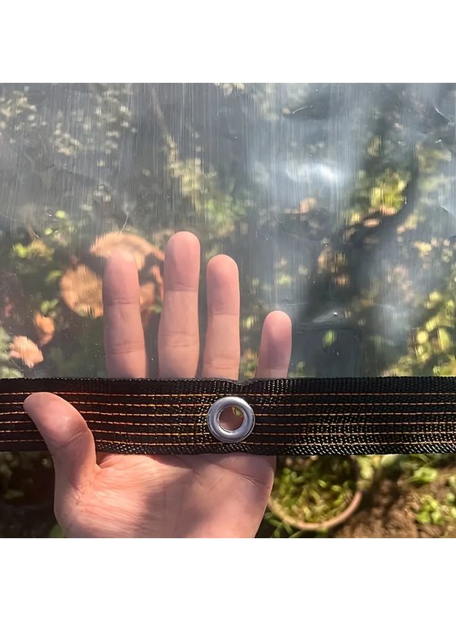 Heavy Duty Clear PE Vinyl Tarp 78.74x118.11 Inch Rain Moisture Protection Outdoor - Image 3