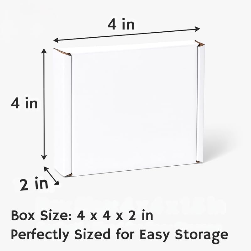 POWERLON 3 Ply White Flap Corrugated Packaging Box, Size 4X4X2 Inches Paper Cardboard for Secure Shipping |Durable & Eco-Friendly Packaging Inches Pack of 50 - Image 2