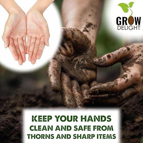 GROW DELIGHT Comfortable Gardening Hand Gloves | Heavy Duty Gloves for Gardening & Farming | Cut Resistant Farming Gloves for Nursery Plants - Image 5