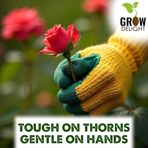 GROW DELIGHT Comfortable Gardening Hand Gloves | Heavy Duty Gloves for Gardening & Farming | Cut Resistant Farming Gloves for Nursery Plants - Image 3
