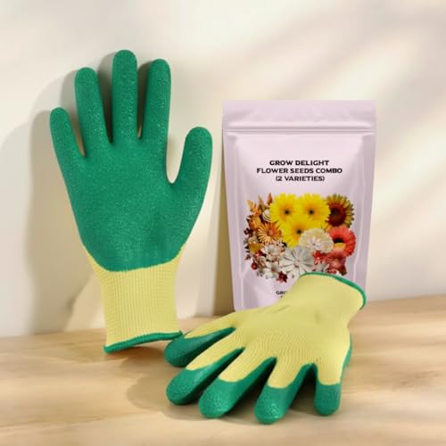 GROW DELIGHT Comfortable Gardening Hand Gloves | Heavy Duty Gloves for Gardening & Farming | Cut Resistant Farming Gloves for Nursery Plants - Image 1