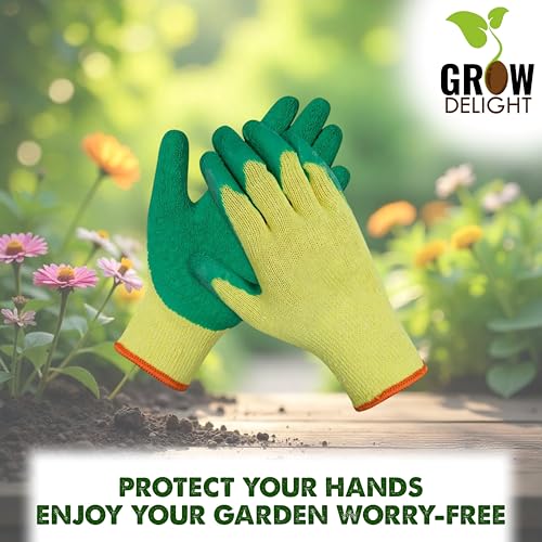 GROW DELIGHT Comfortable Gardening Hand Gloves | Heavy Duty Gloves for Gardening & Farming | Cut Resistant Farming Gloves for Nursery Plants - Image 4