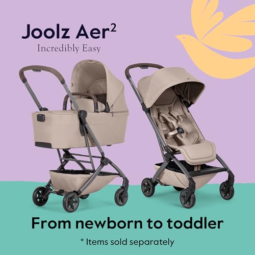Joolz Aer2 Lightweight Travel Stroller for Baby & Toddler – Ultra-Compact One-Hand Foldable Stroller, Reclining Seat, UPF 50+ Canopy, Adjustable Leg Rest, Carry-On & Airplane Approved (Sandy Taupe) - Image 5