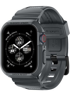 Spigen Rugged Armor Pro for Apple Watch Series 9 / 8 /7 (45mm) and Series 6/SE2/SE/5/4 (44mm) Band with Case Cover - Dark Gray  - Image 1