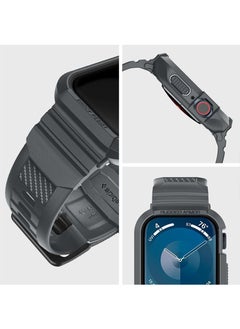 Spigen Rugged Armor Pro for Apple Watch Series 9 / 8 /7 (45mm) and Series 6/SE2/SE/5/4 (44mm) Band with Case Cover - Dark Gray  - Image 4
