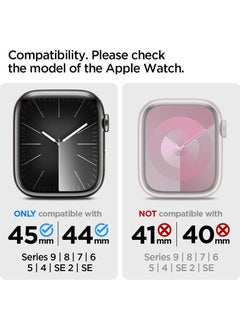 Spigen Rugged Armor Pro for Apple Watch Series 9 / 8 /7 (45mm) and Series 6/SE2/SE/5/4 (44mm) Band with Case Cover - Dark Gray  - Image 2