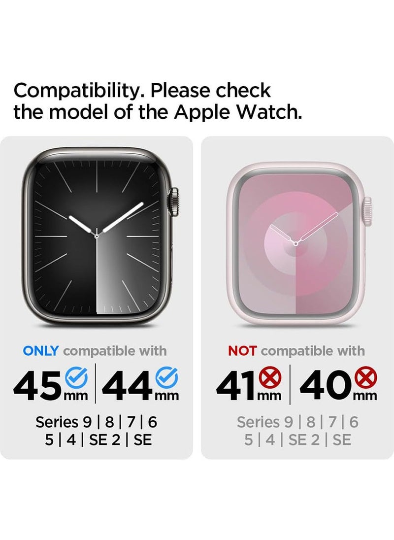 Spigen - Rugged Armor Pro for Apple Watch Series 9 / 8 /7 (45mm) and Series 6/SE2/SE/5/4 (44mm) Band with Case Cover - Dark Gray - Image 1