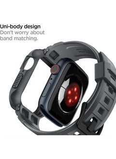 Spigen Rugged Armor Pro for Apple Watch Series 9 / 8 /7 (45mm) and Series 6/SE2/SE/5/4 (44mm) Band with Case Cover - Dark Gray  - Image 3