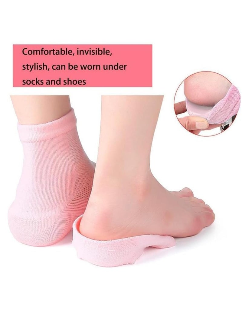 GUDOO 1 Pair Height Max Socks Height Max Insoles Invisible Height Increase Insole Invisible Shoe Lift Heel Pads Gel Shoe Inserts Shoe Insert Height Increase Socks for Women Men - Image 4