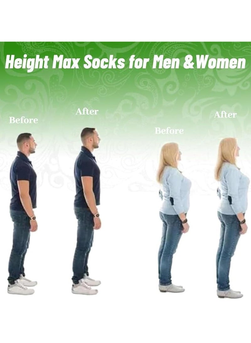 1 Pair Height Max Socks Height Max Insoles Invisible Height Increase Insole Invisible Shoe Lift Heel Pads Gel Shoe Inserts Shoe Insert Height Increase Socks for Women Men