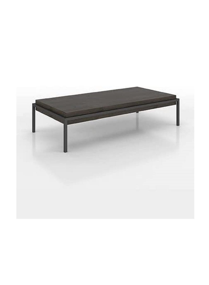Solid Rectangular Shape Wooden Mosky Coffee Table Tea Table Center Table for Living Room Melamine Material with Steel Legs
