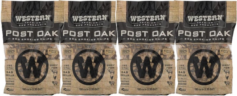 Western Post Oak BBQ Wood Chips – Natural Smoking Chips for Brisket, Ribs, Lamb, and More – Mild, Balanced Smoke Flavor – Great with Any Rub or Seasoning – Ideal for Grilling, Smoking & BBQ (Post Oak) - Image 1