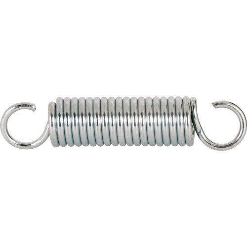 Prime-Line SP 9624 Extension Spring, Spring Steel Construction, Nickel-Plated Finish, 0.120 GA x 13/16 In. x 4 In., Single Loop Open, (2 Pack) - Image 1