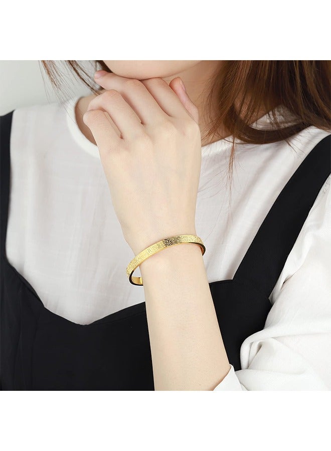 سوار من الفولاذ المقاوم للصدأ مع نقش عميق - Image 3