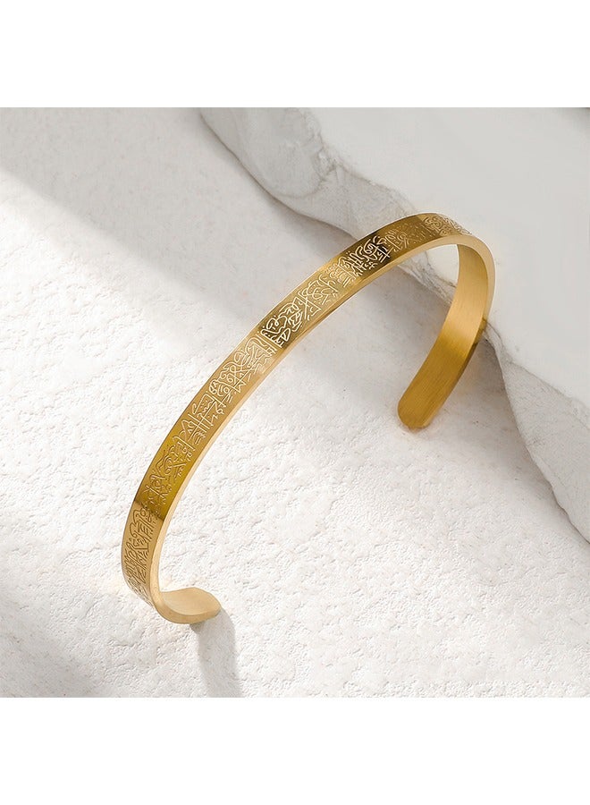 سوار من الفولاذ المقاوم للصدأ مع نقش عميق - Image 5