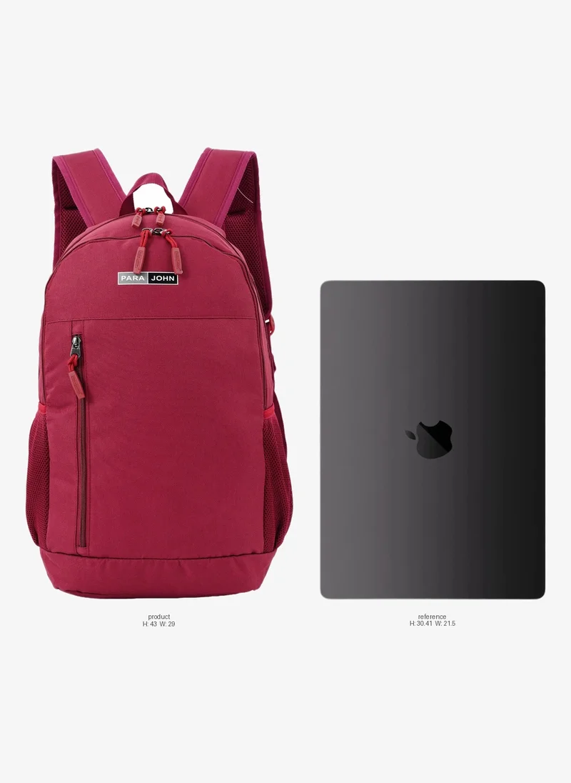 Parajohn Parajohn 19 Inch School Backpack, Lightweight Water Resistant School Bag for Boys & Girls with Laptop Compartment, Red
