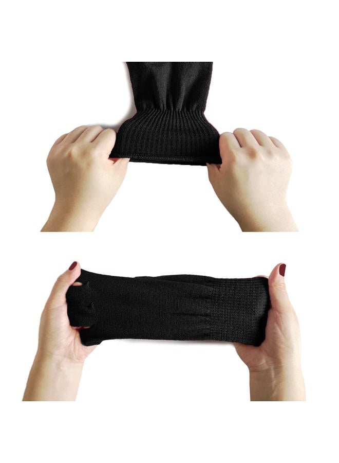 Evridwear Unisex Men Women Merino Wool String Knit Liner Gloves Provide Warmth Cool and Cold Seasons Skiing, Snowboarding, Cycling, Running, Climbing (Black M) - Image 2