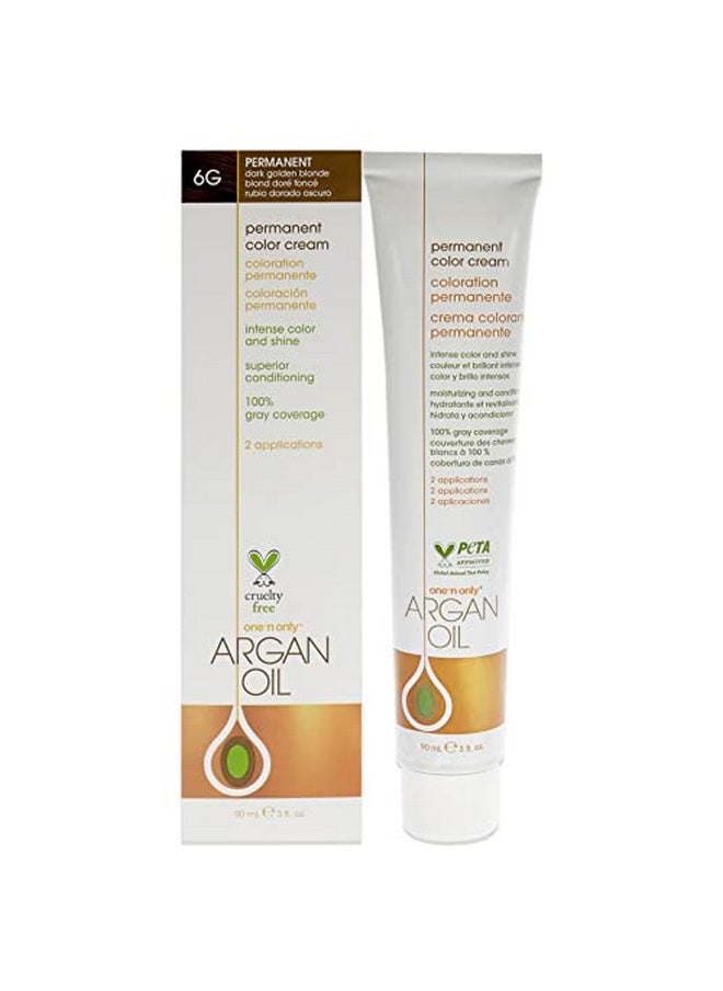 One N Only - Onenonly Argan Oil Permanent Color Cream 6G Dark Golden Blonde Hair Color Unisex 3 Oz - Image 1