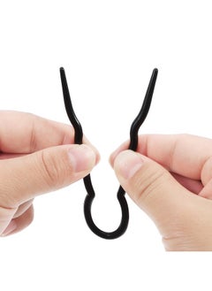 Bememo Bememo 20 Pieces Grip Hair Pins for Thick Hair U Shaped Hair Pin French Simple Fast Spiral Hair Braid Twist Styling Clip Pin for Lady Women, Black and Brown  - Image 3