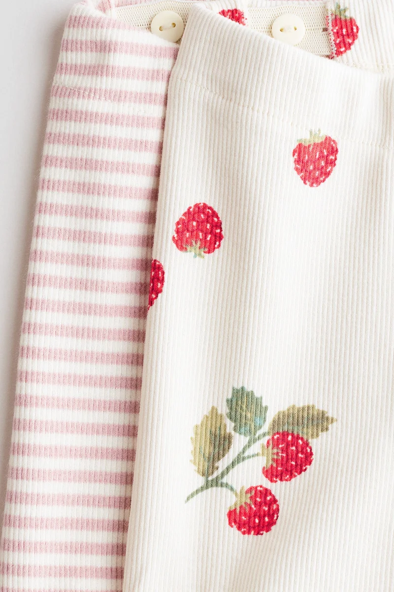 H&M 2-pack ribbed cotton cycling shorts