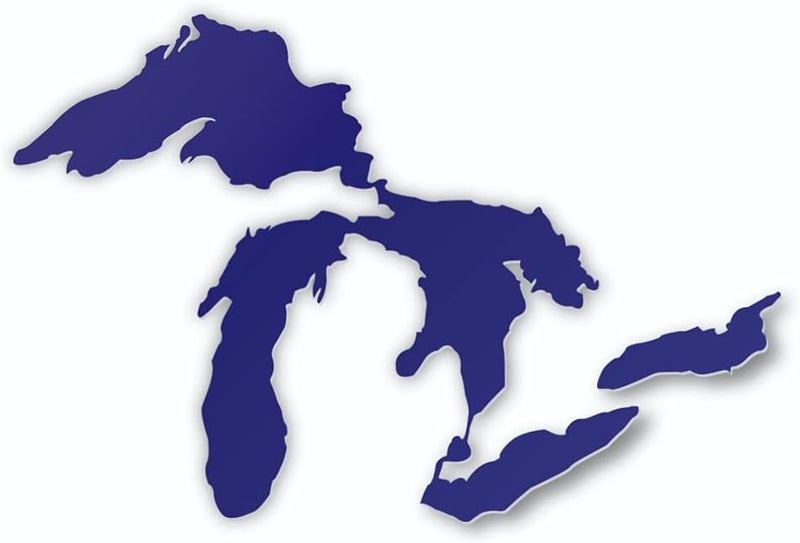 Nudge Printing Great Lakes Sticker Michigan Car Decal Premium Heavy-Duty Waterproof Vinyl for Bumpers, Windows, Laptops, Water Bottles or Coolers (Purple, 4.75" Wide) - Image 1