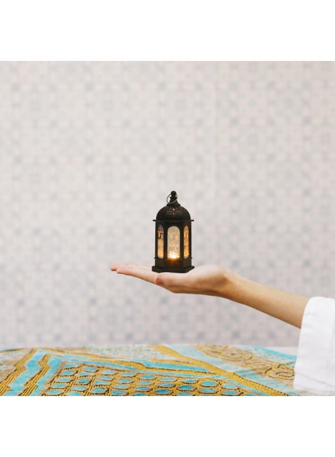 LEFAFA Ramadan Lanterns Decoration, 2 Pieces LED Eid Mubarak Lamp, Ramadan Flameless Candle Lantern, Hanging Ramadan Lamp, Ramadan Lantern Decor, for Home Tabletop Decor Creative Party Supplies - Image 4