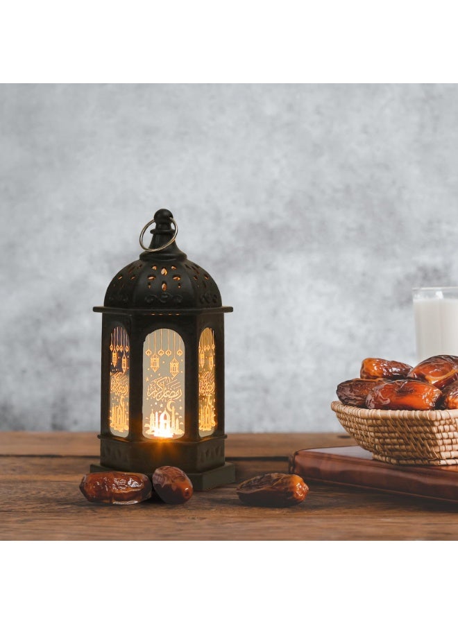 LEFAFA Ramadan Lanterns Decoration, 2 Pieces LED Eid Mubarak Lamp, Ramadan Flameless Candle Lantern, Hanging Ramadan Lamp, Ramadan Lantern Decor, for Home Tabletop Decor Creative Party Supplies - Image 5