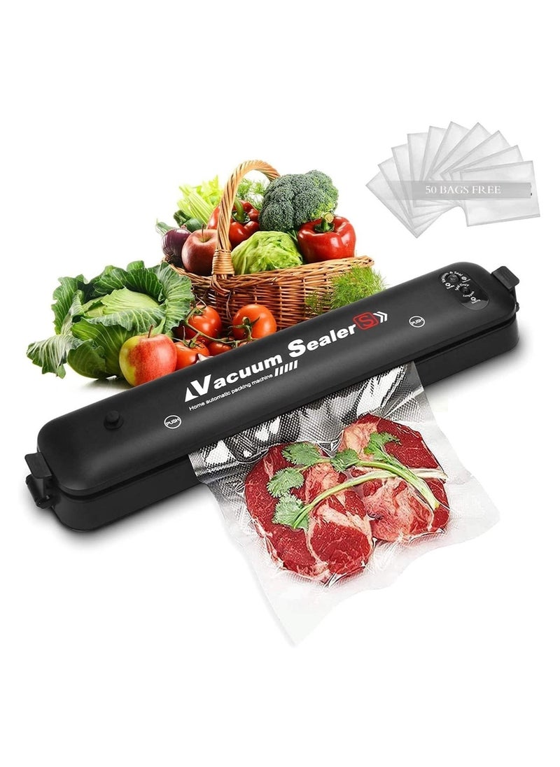 Raxoom Single-touch Portable Food Saver Vacuum Sealer - Machine with 2-Functions for Fruits, Nuts, Meat, Sweets, Vegetables, with Pieces Sealed Bags  - Image 1