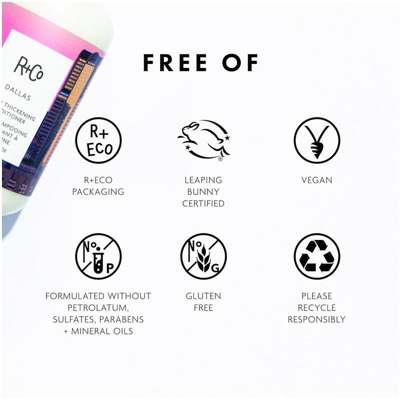 R+Co Dallas Biotin Thickening Conditioner | Weightless Hydration, Strengthens + Enhances Shine | Vegan + Cruelty-Free | 2 Oz - Image 2
