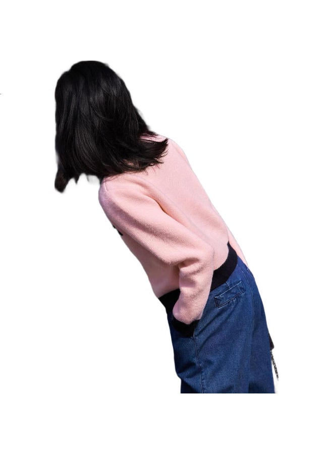 dme (Qianjin Madeleine) Spring And Autumn French Style Chanel Inspired Color Block Round Neck Knit Cardigan For Women - Image 1