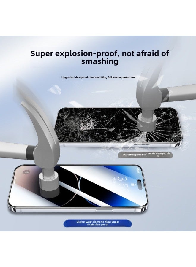 Lixin For Apple 14propromax 12 Ten In One Packaging High Aluminum Full Screen Brand Toughened Film-Color:1 HD XINPIN Folded Plating With Bottom Plate (30 Days Warranty)-Dimensions:Apple 13/13PRO/14 - Image 5