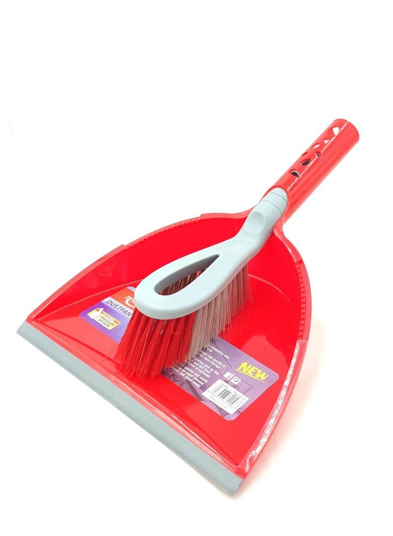 TETRA MAKS Dustpan and broom set red - Image 1