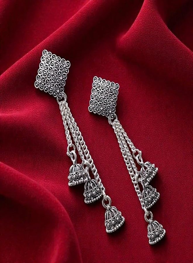 Elleva Fashion Jewellery Earrings Women and Girls Stylish | Drop Earrings for women traditional Handmade Flower Earring Set for Girlfriend Gift (Pack of 1) - Image 3