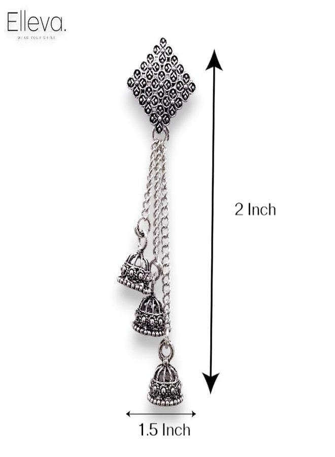 Elleva Fashion Jewellery Earrings Women and Girls Stylish | Drop Earrings for women traditional Handmade Flower Earring Set for Girlfriend Gift (Pack of 1) - Image 5