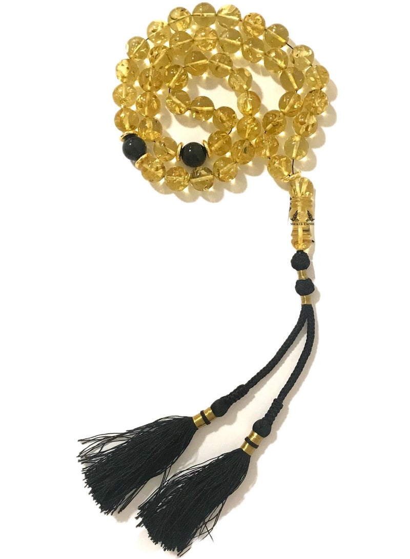 Miracle Empire Original Amber Seeds Prayer Beads 45 Kahramanbar Onyx Vip Only Exclusive Design Black Handmade Tassel  - Image 1