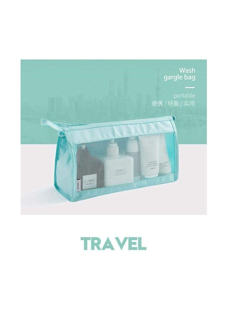 Happy Home Zipper Mesh Bags, Widened Pencil Case, Beauty Makeup Cosmetic Accessories Organizer, Travel Toiletry Kit Set Storage Pouch, Assorted Colors - Image 2