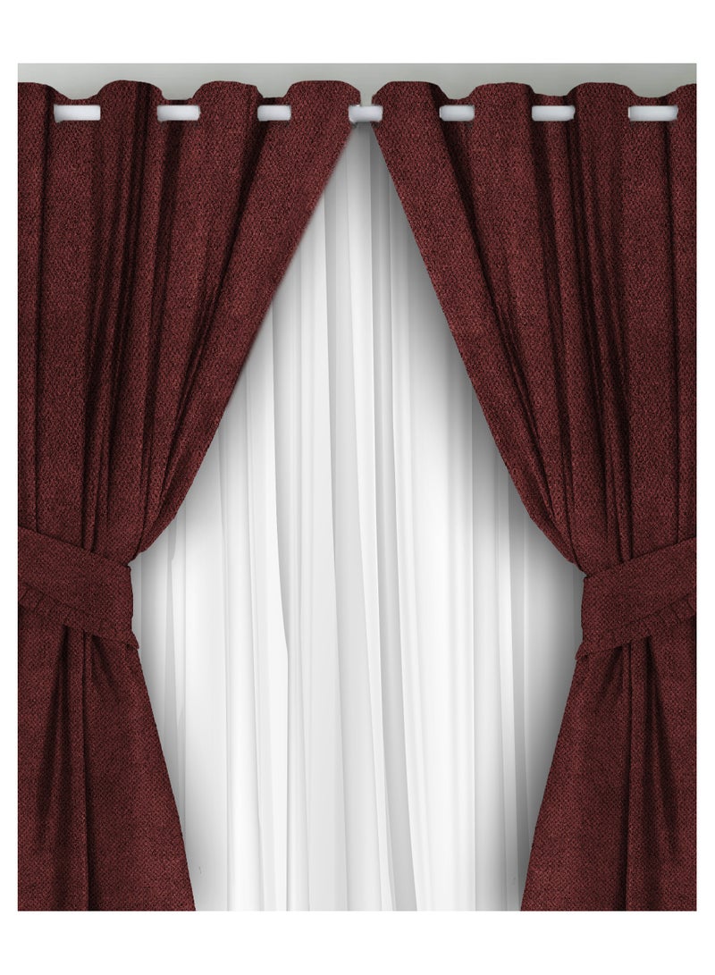Curtains House Ashly Semi Leather Soft Velour Fabric For Living Rooms 1 Piece-140 x 280 cm